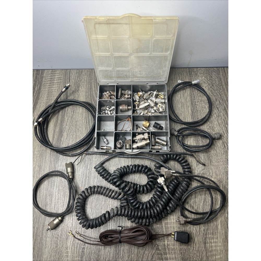 Lot Of Coaxial Coax Antenna Cables UHF Amphenol Connectors Ham CB Radio Parts